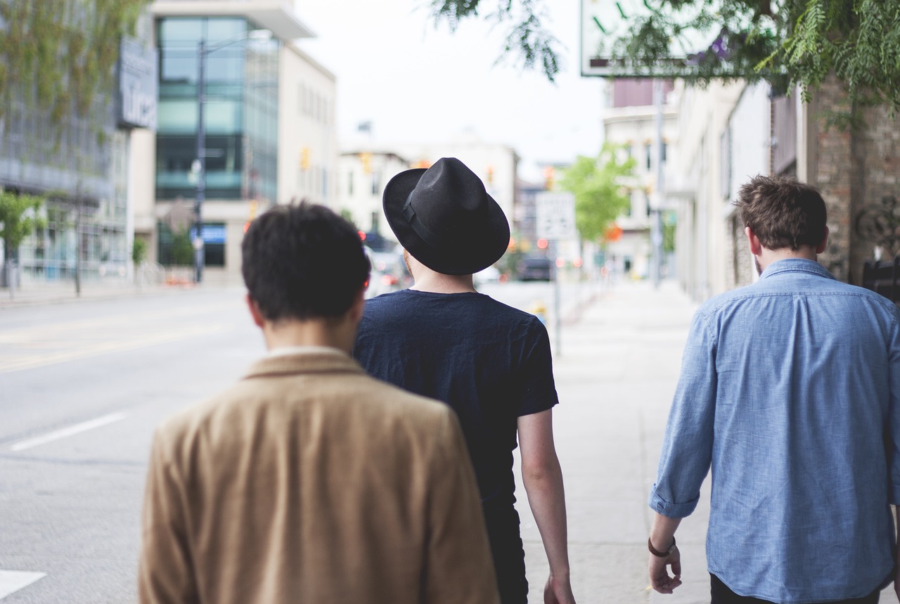 men walking